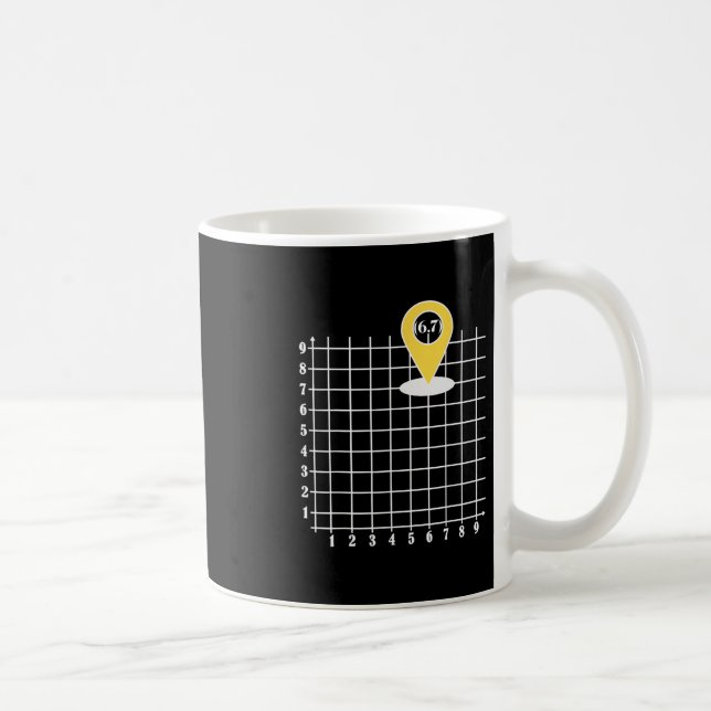 Mug Coordonnée 6 Numéro 67 Six Sept Meme  (Droite)