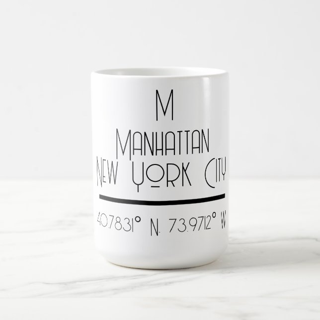 Mug Coordonnées de Manhattan New York City (Centre)