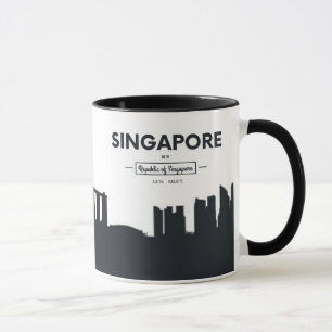 Mug Coordonnées de ville de Singapour, Chine