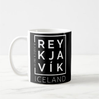Mug Coordonnées élégantes de Reykjavik Islande City