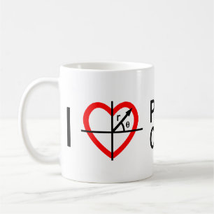 Mug Coordonnées polaires du coeur
