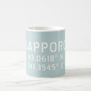Mug Coordonnées Sapporo Latitude & Longitude