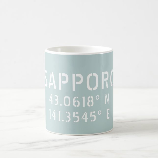 Mug Coordonnées Sapporo Latitude & Longitude (Centre)