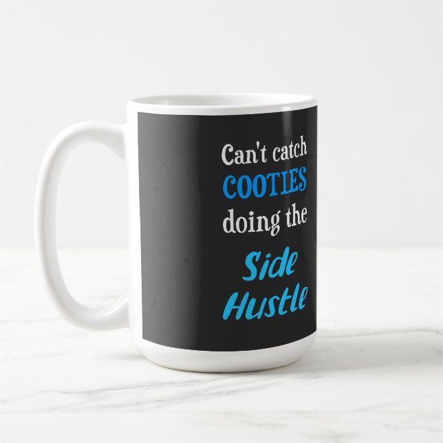 Mug Cooties côté Hustle Neon Texte bleu (Gauche)