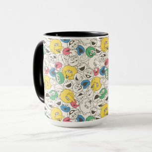 Mug Copains de Rue Sésame   Grand motif vintage