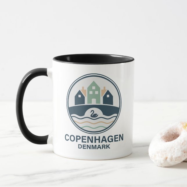 Mug Copenhague Danemark Europe (Avec donut)