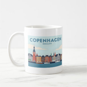 Mug Copenhague Danemark Nyhavn Waterfront Pastel Trave