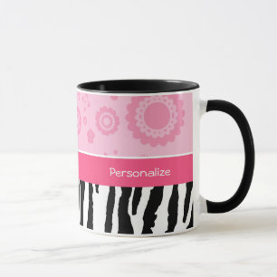 Mug Copie à la mode de zèbre de chaussures roses