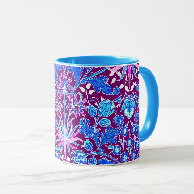 Mug Copie, Aqua et pourpre de jacinthe de William (Devant droit)
