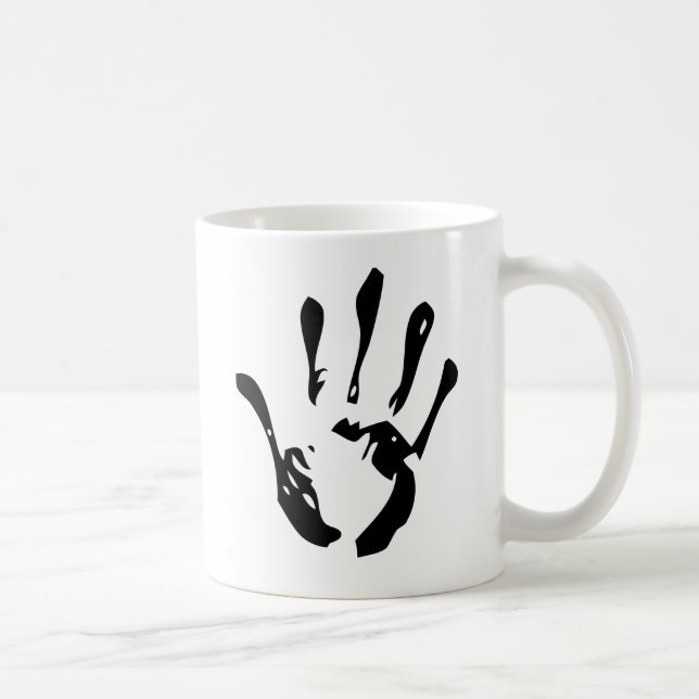 Mug Copie de main noire (Droite)