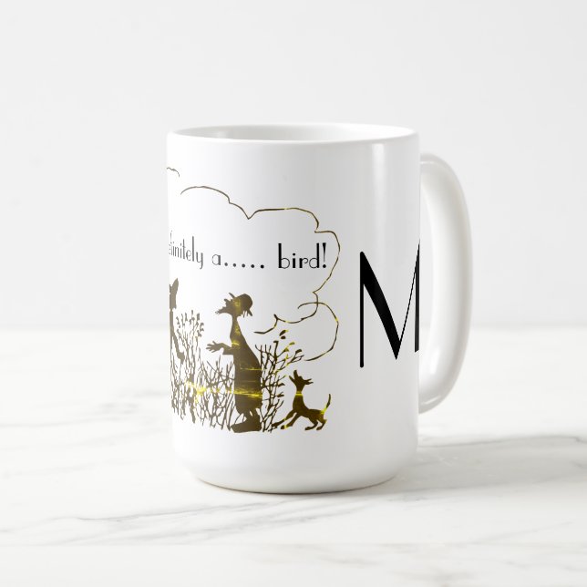 Mug Copie drôle d'observateur d'oiseau personnalisée (Devant droit)