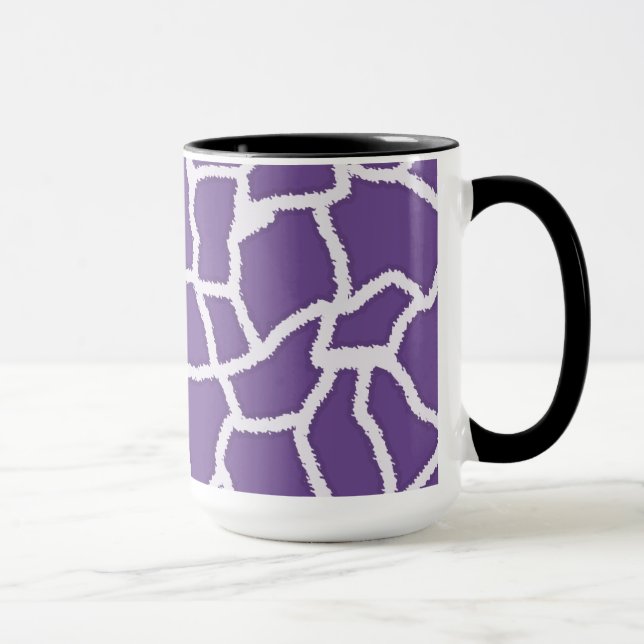 Mug Copie foncée de girafe de lavande ; Rétro tableau (Droite)