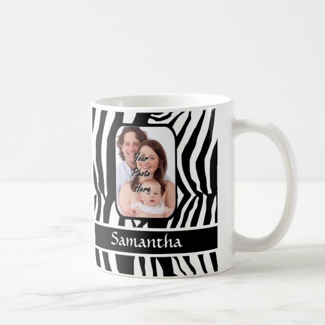 Mug Copie noire et blanche de zèbre (Droite)