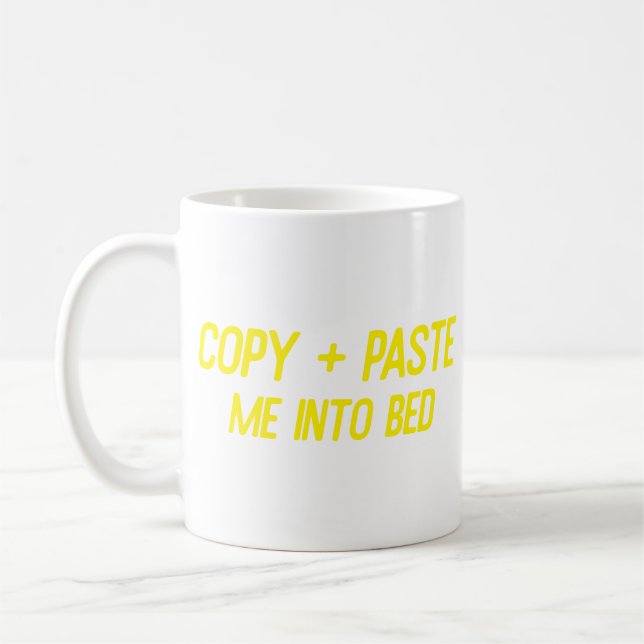 Mug Copier + Coller dans le lit Funny Office Co-Worker (Gauche)