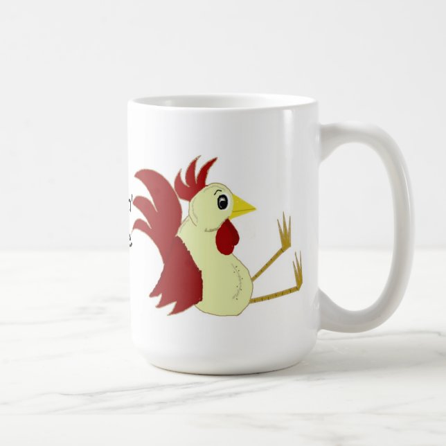Mug Coq assis drôle (Droite)