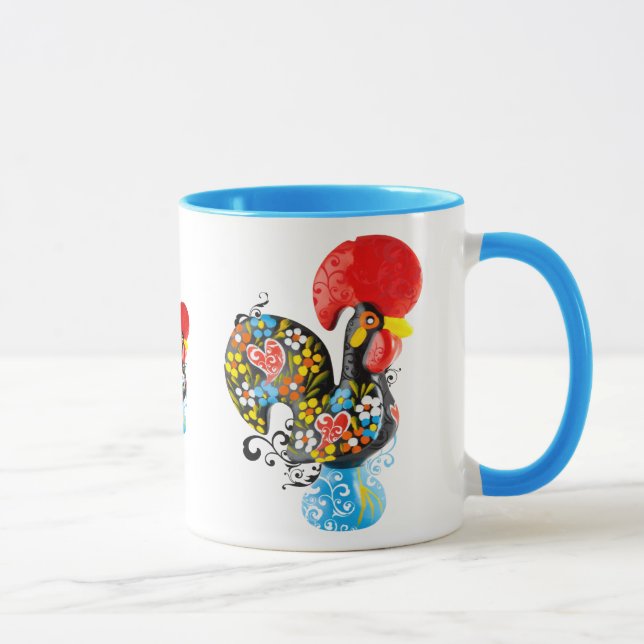 Mug Coq célèbre de Barcelos Nr 06 - édition florale (Droite)