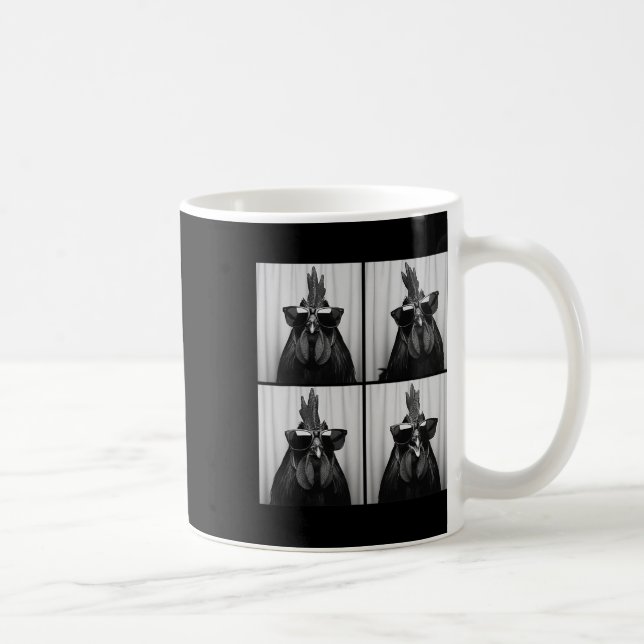 Mug Coq Cool Avec Des Lunettes De Soleil Photobooth Dr (Droite)