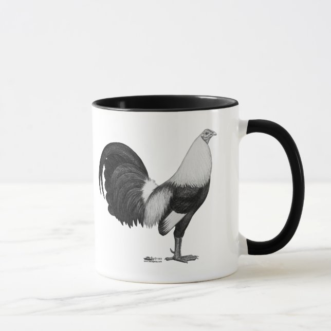 Mug Coq de combat gris à ailes de canard (Droite)
