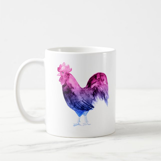 Mug Coq de Fierté Bisexuel (Gauche)