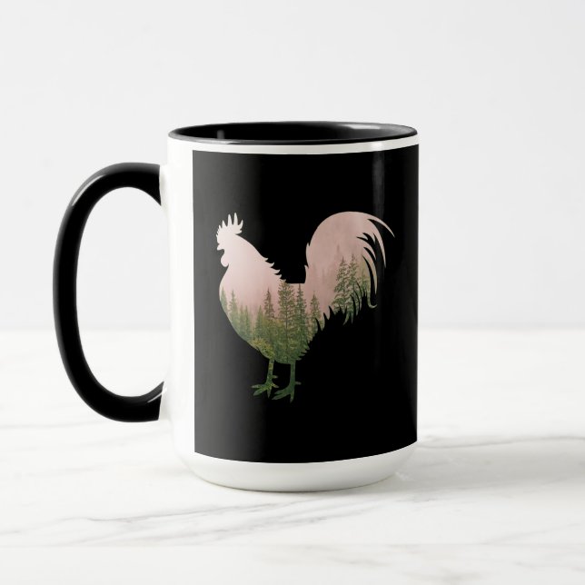 MUG COQ DE LA NATURE STYLE FORET (Gauche)