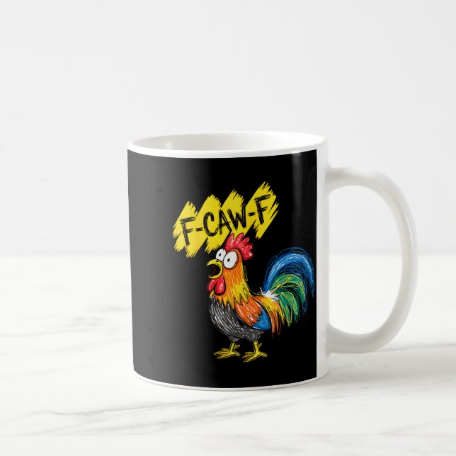 Mug Coq drôle de poulet F Caw F Chuchoteur de poulet (Droite)