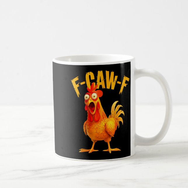 Mug Coq drôle d'oiseau F Caw F murmureur de poulet Fca (Droite)