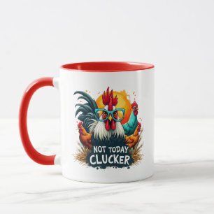 Mug Coq drôle "Pas aujourd'hui poulet" Art de la vie à