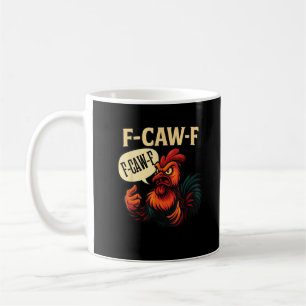 Mug Coq en colère drôle F Caw Graphique de style rétro