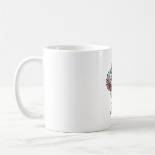 Mug Coq Patriotique en Talons Hauts Chemise Gravure Vi