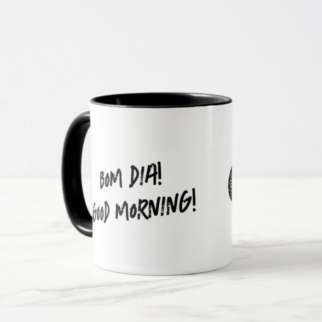 Mug Coq portugais Bom dia - Citation du matin (Devant gauche)