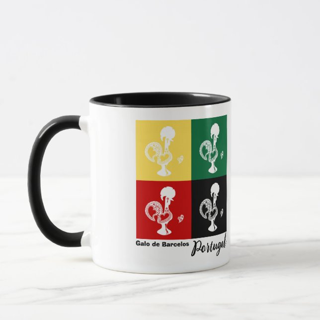 Mug Coq portugais de Barcelos coloré motif (Gauche)