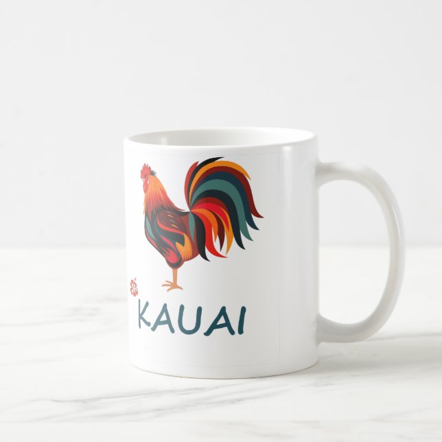 Mug Coq sauvage hawaïen de Kauai (Droite)