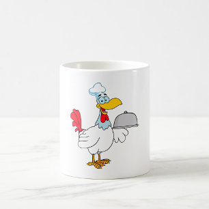 Mug Coq servant de la nourriture