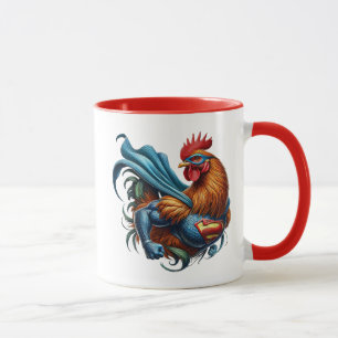 Mug Coq super-héros puissant.