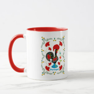 Mug Coq traditionnel du Portugal en noir