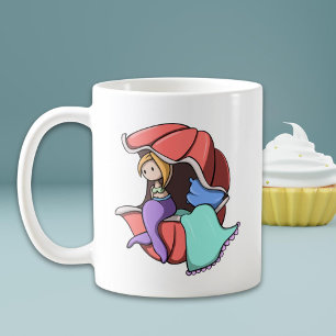 Mug Coque de sirène mignonne personnalisée