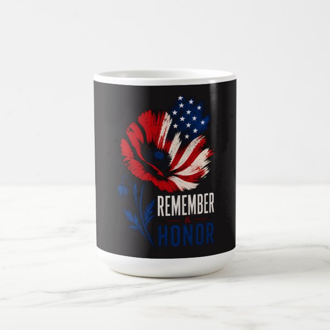 Mug Coquelicot Patriotique Rappeler Honneur Drapeau Am (Centre)