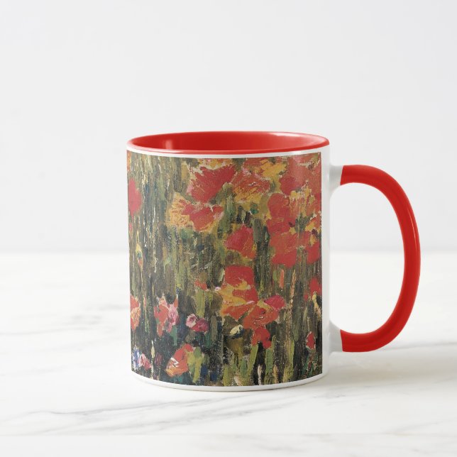 Mug Coquelicots par Robert Vonnoh, Impressionnisme Vin (Droite)