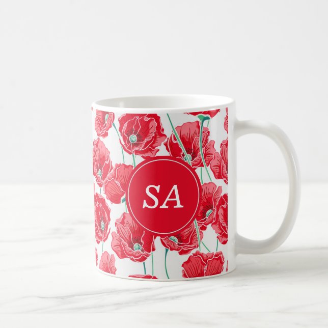 Mug Coquelicots rouges Fournitures de dortoir pour la  (Droite)