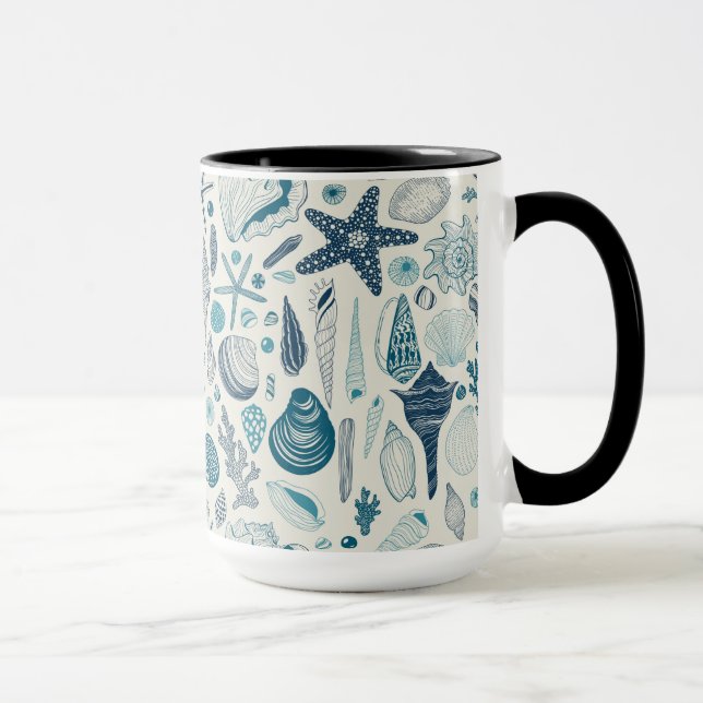 Mug Coques de mer sur le blanc (Droite)