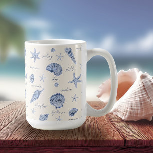 Mug Coques Starfish Sun Fun Texte bleu ID918
