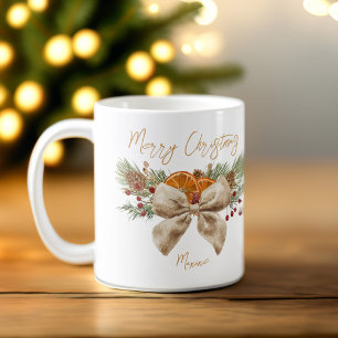 Mug Coquette arc rustique cadeaux de Noël personnalisé