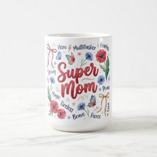 Mug Coquette Botanique Fête des Mères/Super Maman