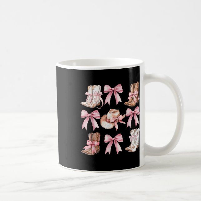 Mug Coquette Bottes De Femme Avec Vaches Roses Esthéti (Droite)
