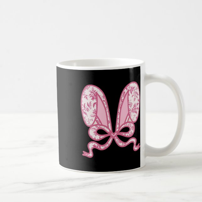 Mug Coquette Bow Bunny Ears Joyeux Rabbit de Pâques (Droite)