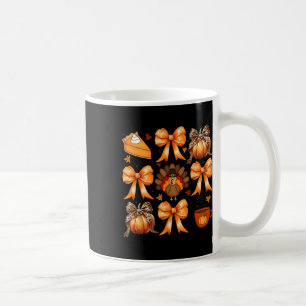 Mug Coquette Bow Citrouille Pie Turquie Thanksgiving A