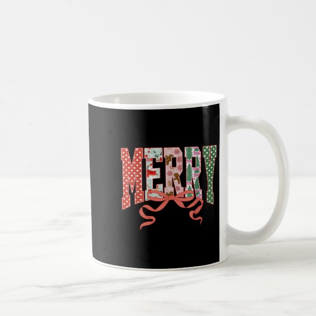 Mug Coquette Bow Joyeux Noël Noël Jeu de Noël Pajamas  (Droite)