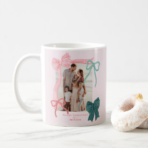 Mug Coquette Bows 2 Photos Pink Noël Holiday