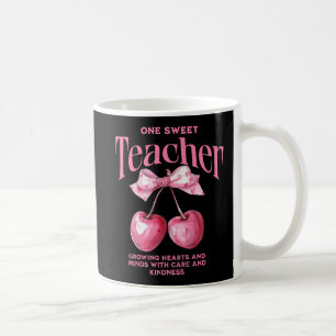 Mug Coquette Cherries personnalisées "One Sweet Teache