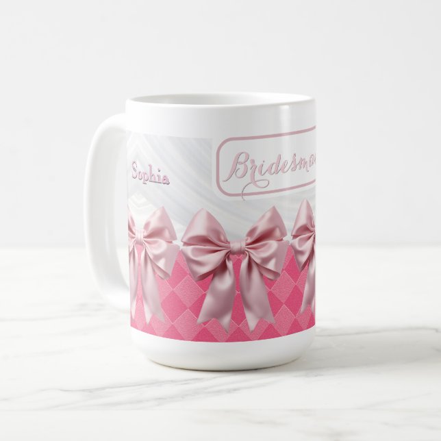 Mug Coquette de femme de chambre de mariage personnali (Devant gauche)